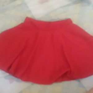 Red skater skirt